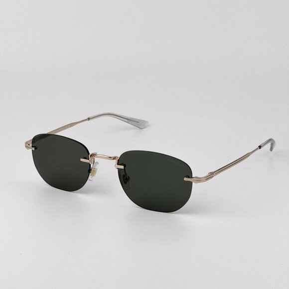 Montblanc Women Sunglasses Gold Rounded Square Rimless Frame | Model MB0303S main image 4